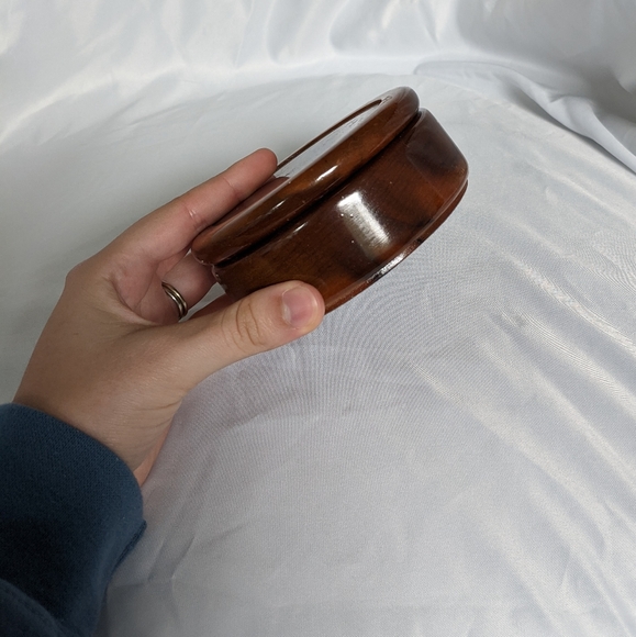 ‼️ SOLD Vintage Wooden Agate Geode Top Lidded Box - Picture 4 of 4